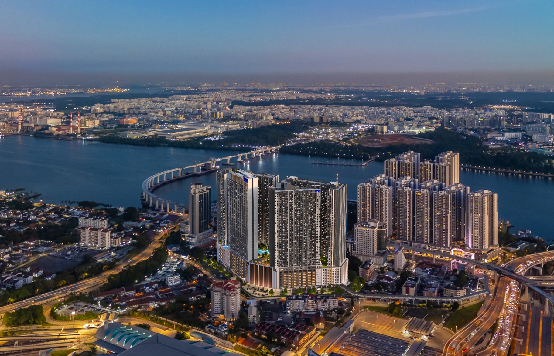 Causewayz Square luxury condominium tower in Johor Bahru